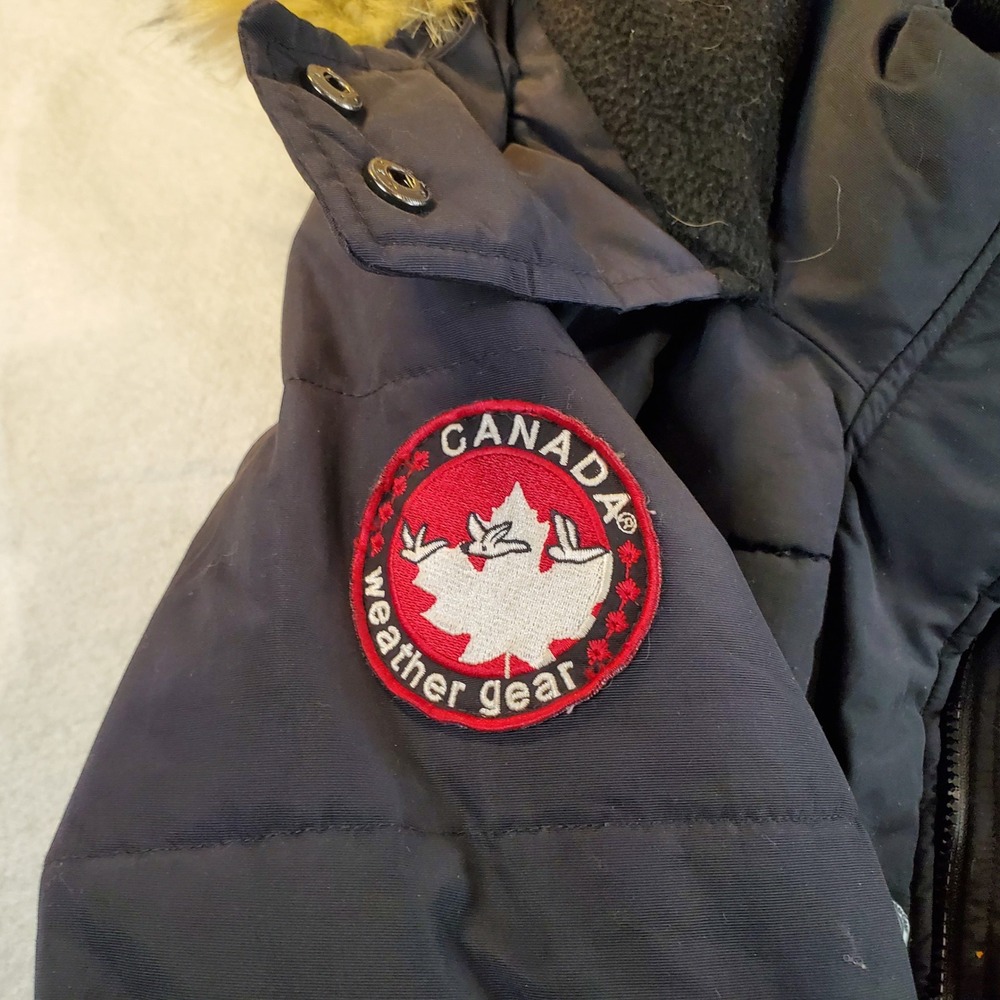 Canada Weather Gear Women Puffer Parka Black Faux Fur Hood Long Coat Size Medium - Picture 6 of 13